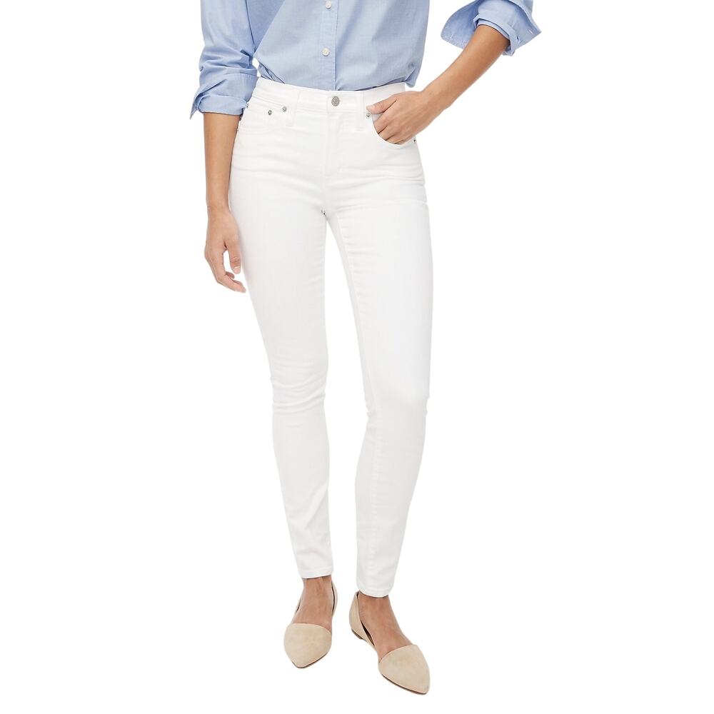 J.Crew Factory White Mid Rise Skinny Jeans Size 28 Stretch Denim NWT Women’s